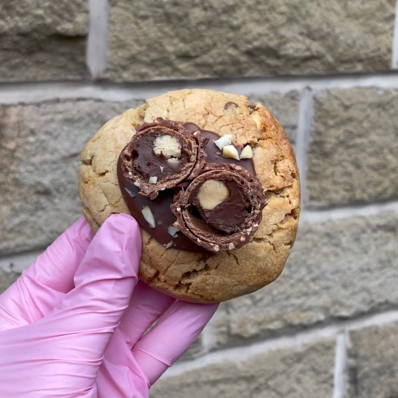 Ferrero Rocher Stuffed Cookie